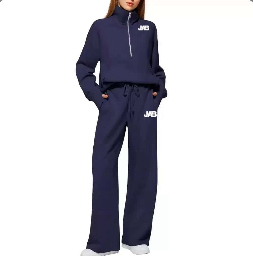 Ladies Half Zip Draw String Tracksuit