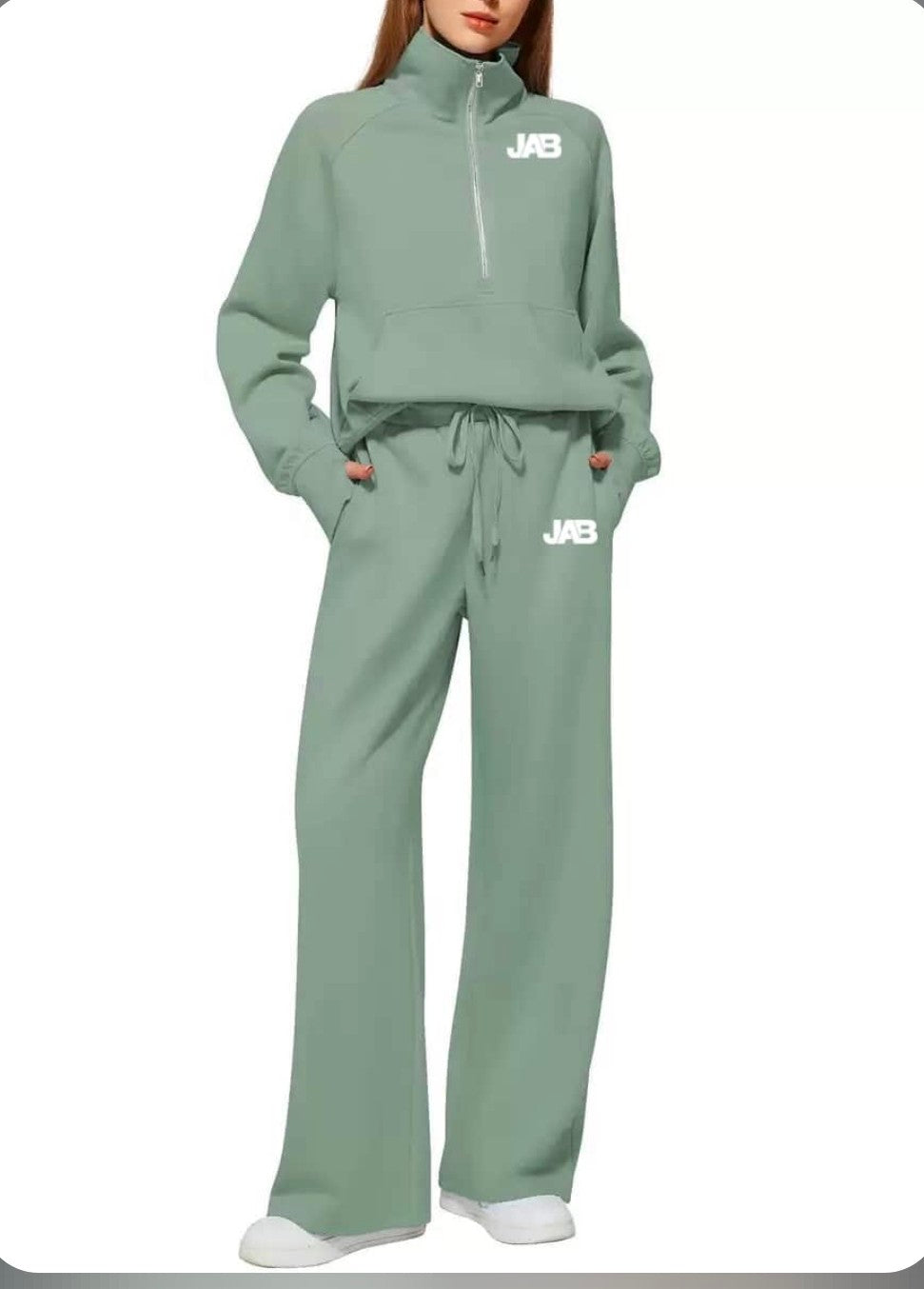 Ladies Half Zip Draw String Tracksuit