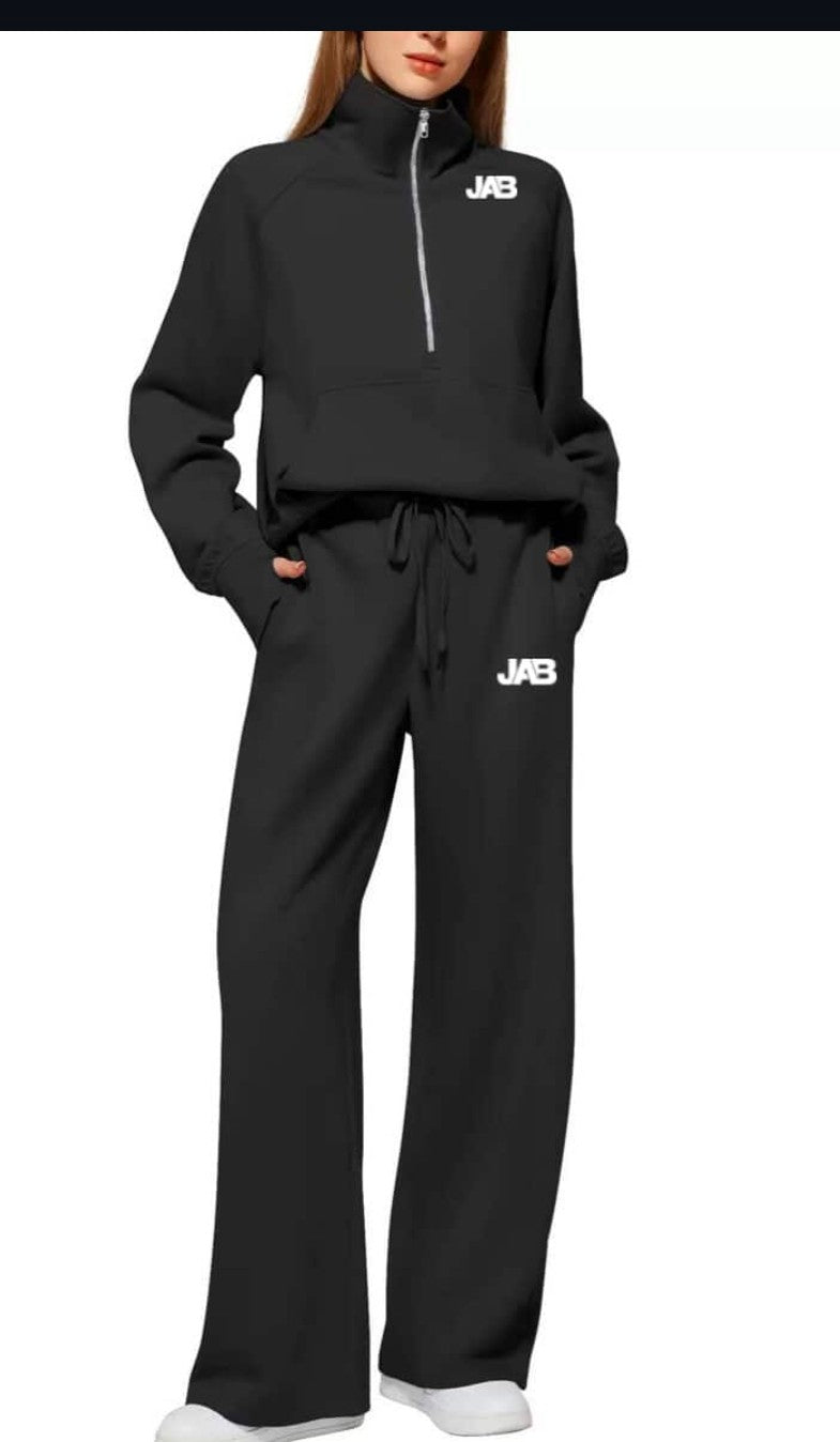 Ladies Half Zip Draw String Tracksuit