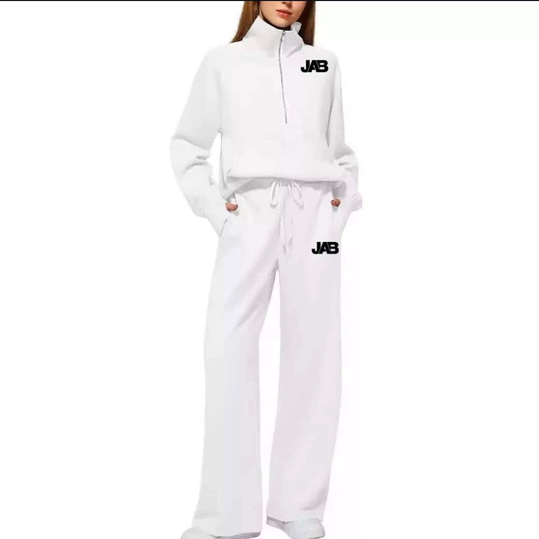 Ladies Half Zip Draw String Tracksuit