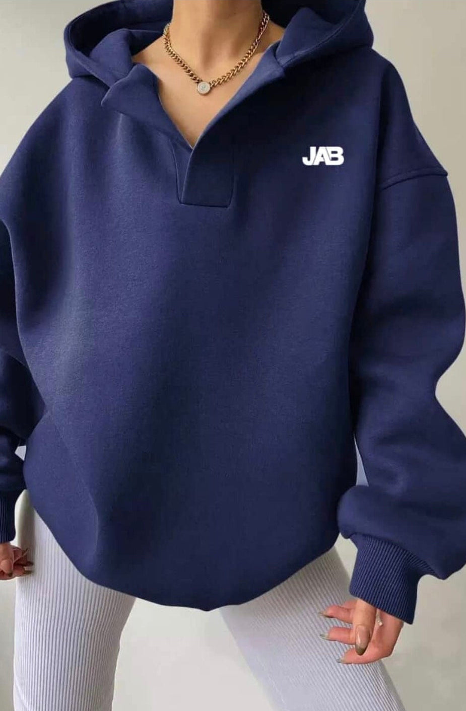 Ladies relaxed fit hooded sweatshirt