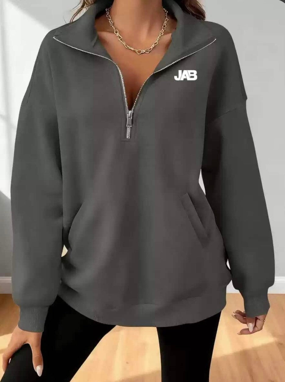 Ladies Quarter zip lounge Jumper