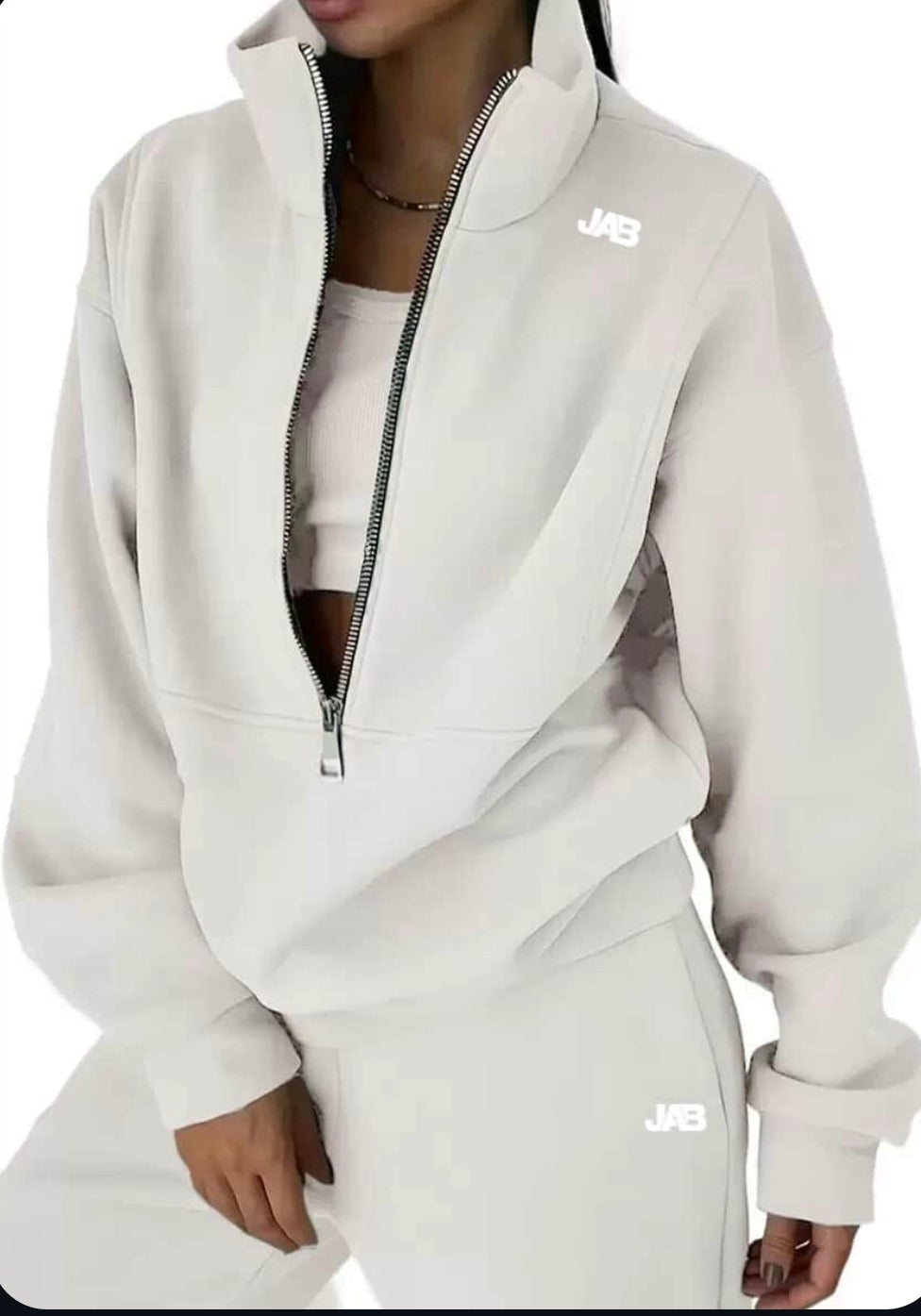 Ladies half zip fleece lounge wear set