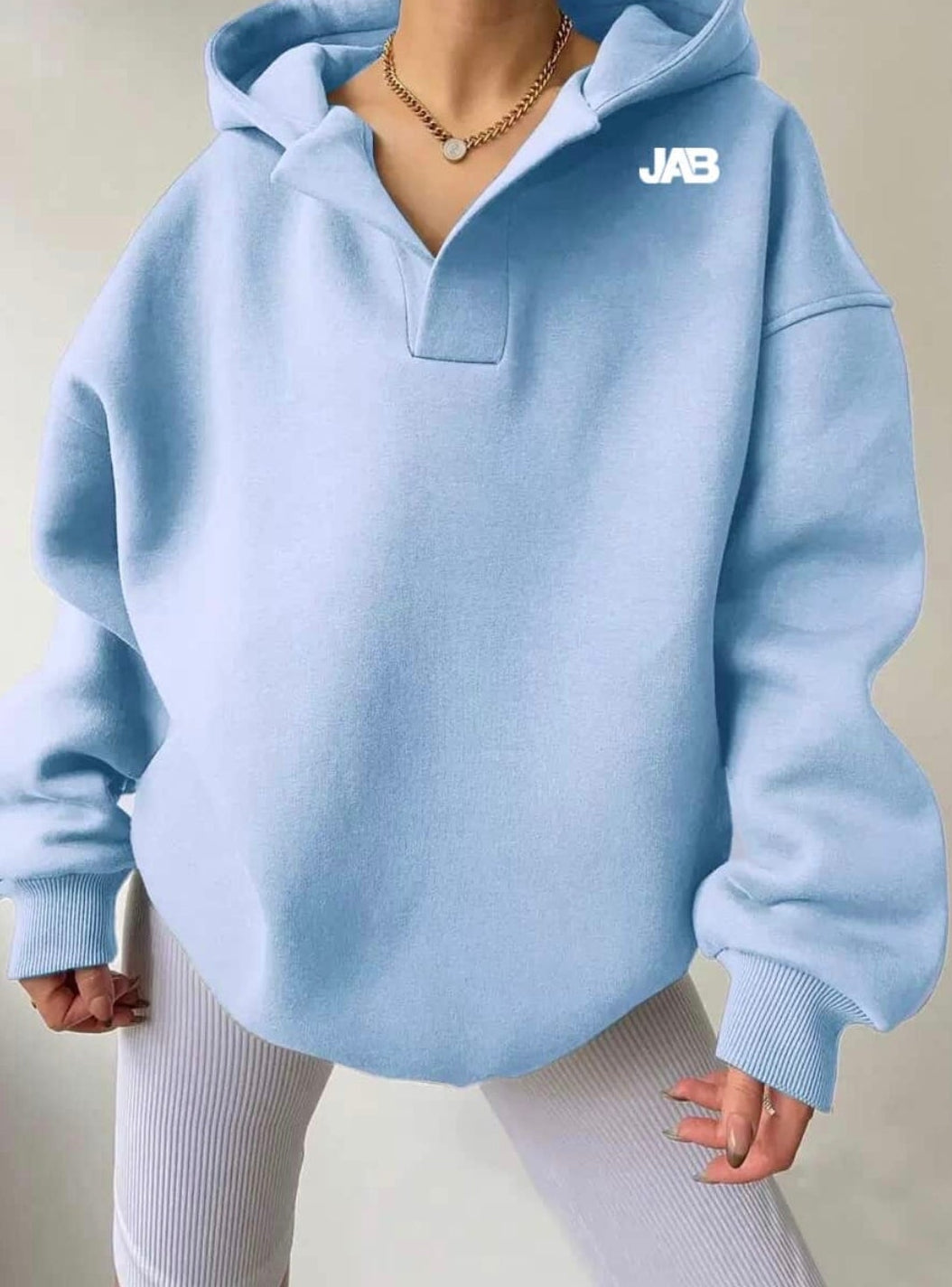 Ladies relaxed fit hooded sweatshirt