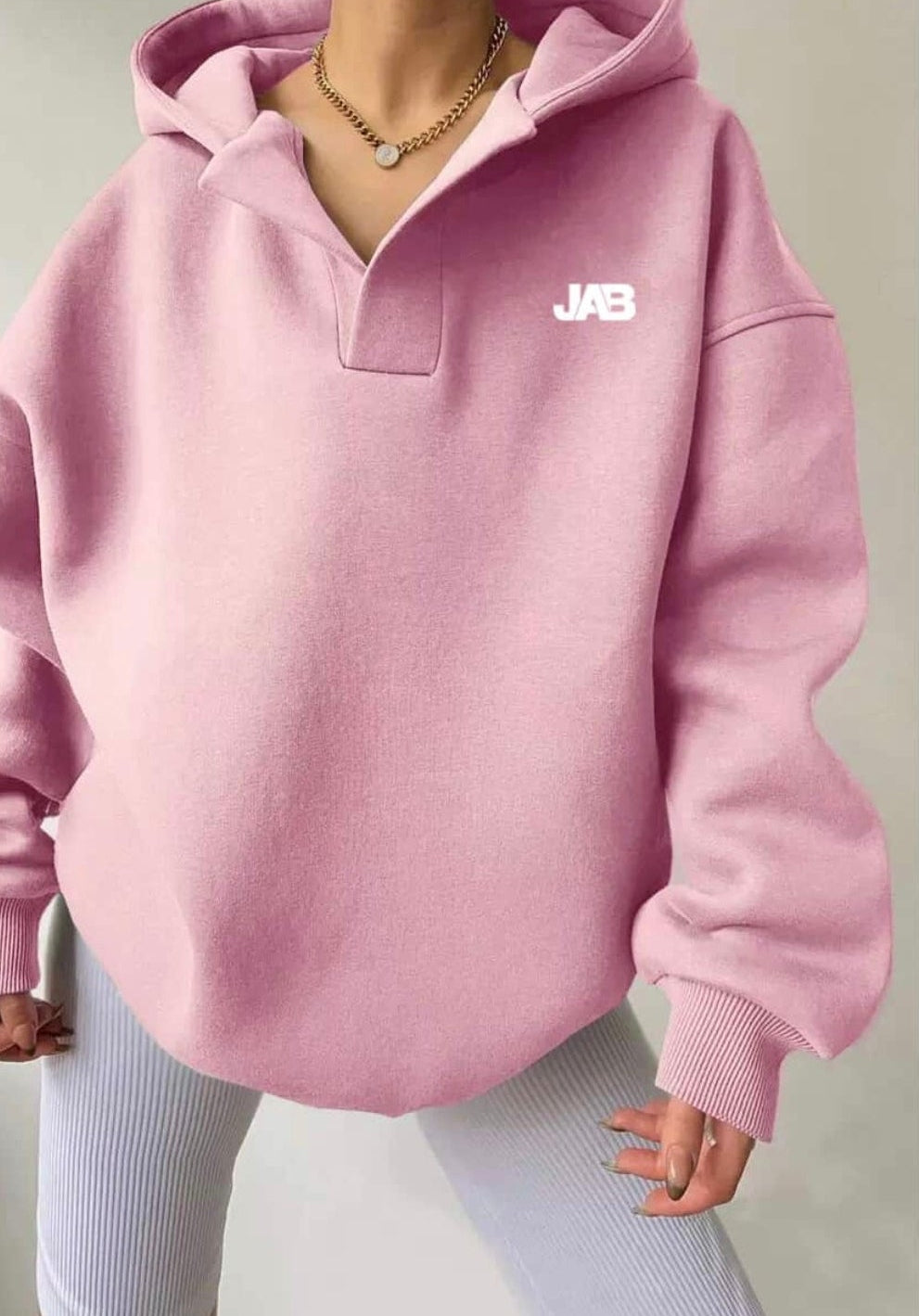 Ladies relaxed fit hooded sweatshirt