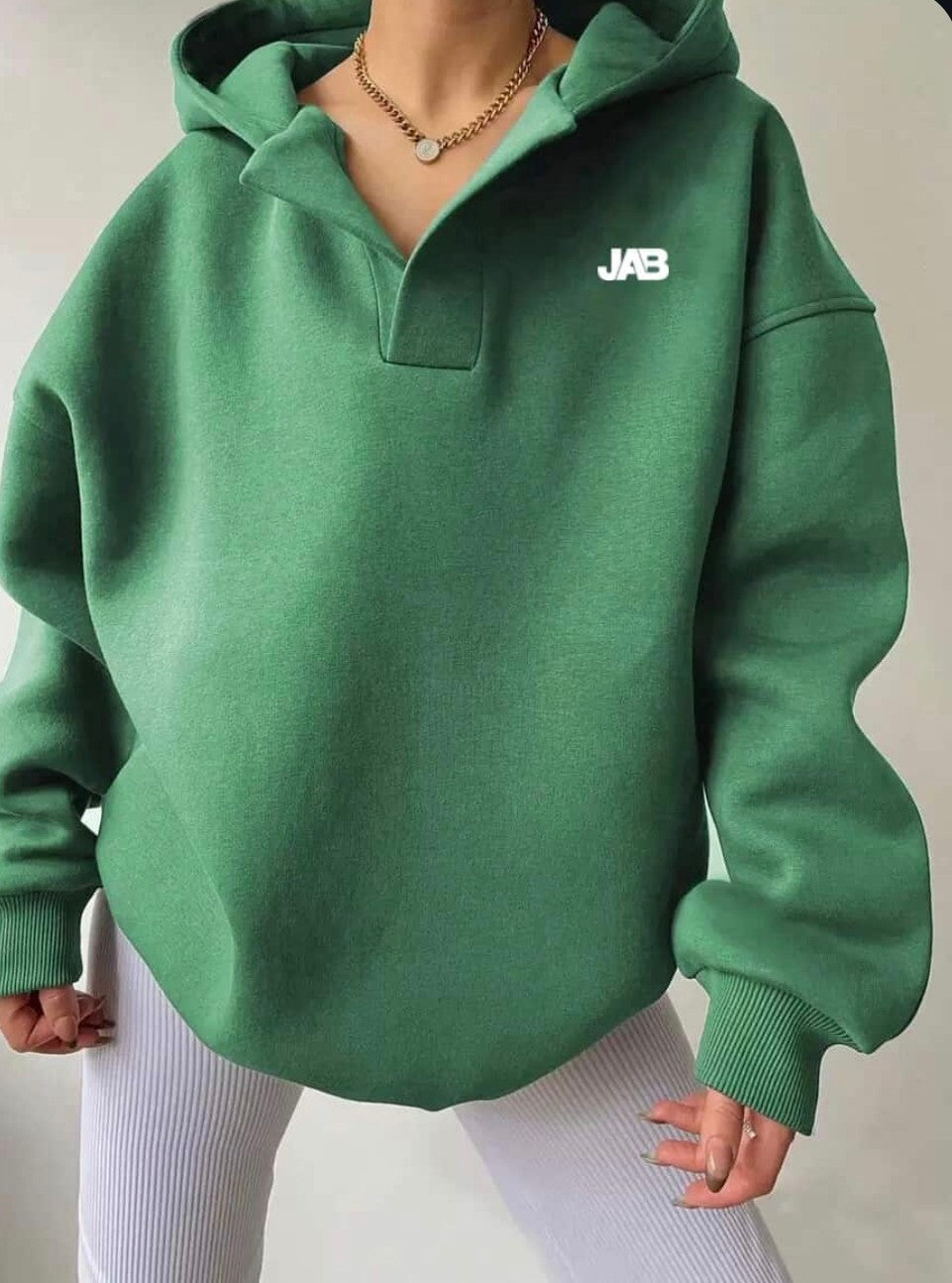 Ladies relaxed fit hooded sweatshirt